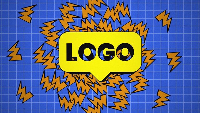 Cartoon Lighting Blueprint Logo Reveal