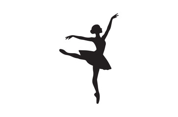 A graceful silhouette of a ballerina captured mid leap demonstrating poise and artistic expression