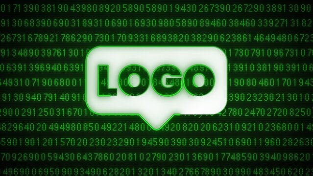 Encrypted Data Protection Logo Reveal