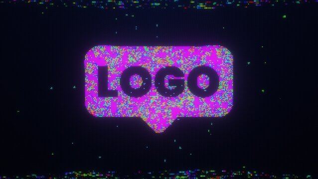 Game Over Pixels Colorful Bright Glitchy Logo Reveal