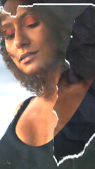 Vertical Torn Paper Transition 05