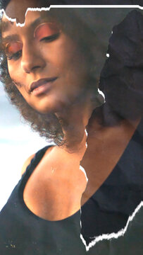 Vertical Torn Paper Transition 05