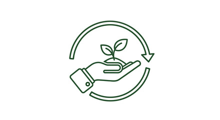 Obraz premium Sprouting plant in a hand.
