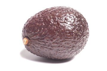 Ripe fresh avocado isolated on white