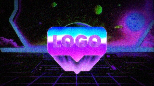 Retro Game VHS Look Logo Reveal