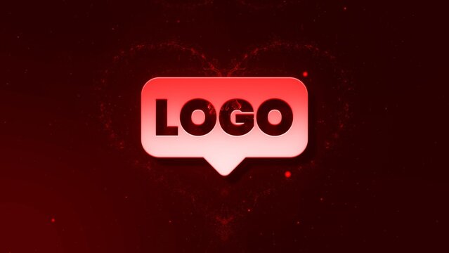 Valentine Particles Heart Logo Reveal
