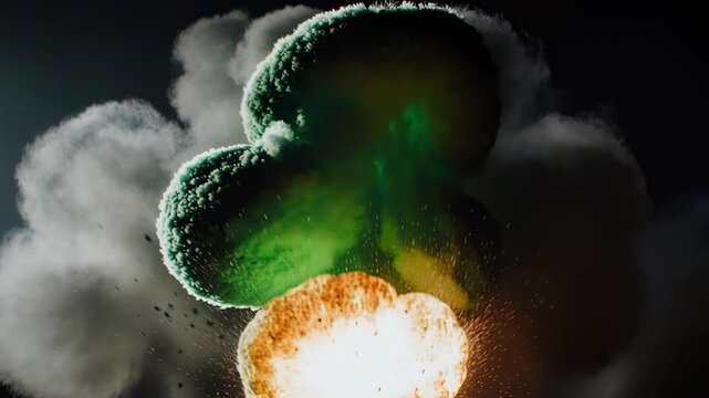 explosion bomb fire bomb green