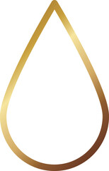 高級感のあるしずくのメタルフレーム　ゴールド