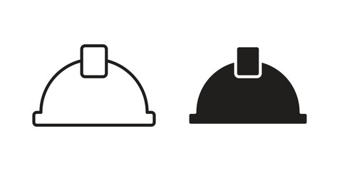 Obraz premium Construction safety helmet icon illustrations. Pack of vector icons for ui ux