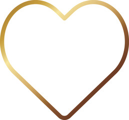 高級感のあるハートのメタルフレーム　ゴールド