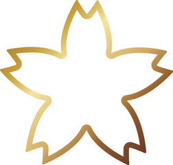 高級感のある桜のメタルフレーム　ゴールド