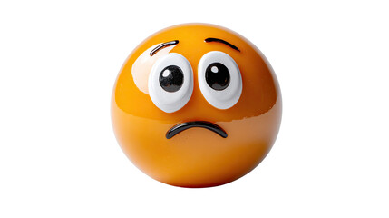 Naklejka premium Miserable Emoji: A single, dejected emoji encapsulates a feeling of profound sadness, conveying the complex emotions