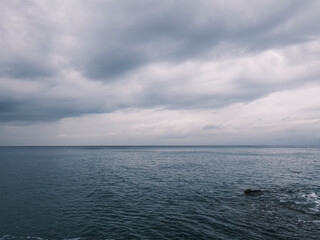 Fototapeta premium Storm aftermath waves on coastal shoreline
