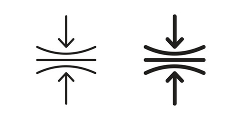 Elasticity icon illustrations. Pack of vector icons for ui ux