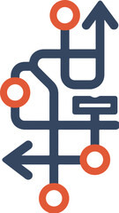 Fototapeta premium Route map sign icon