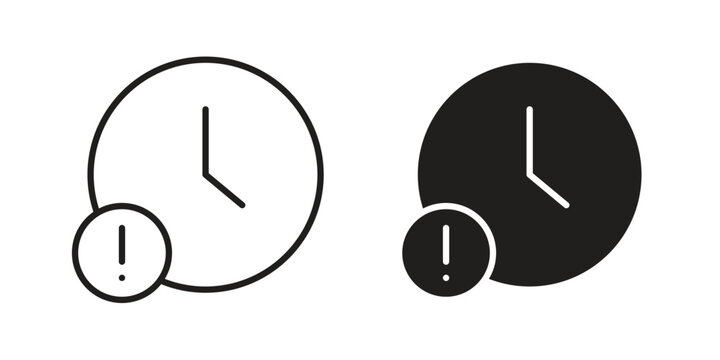 Expiry icon illustrations. Pack of vector icons for ui ux