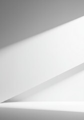 Fototapeta premium Clean minimal white background offering a lot of copy space for creative text or new ideas, representing a fresh start and potential ,blank ,creativity ,sheet