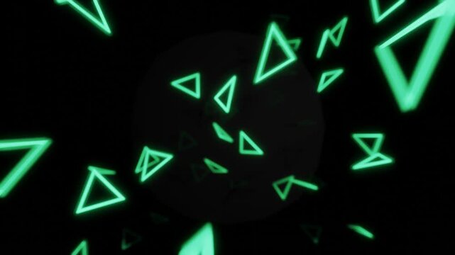 background abstract green glowing neon sign