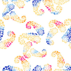 Obraz premium abstract seamless botanical leaf pattern for textile, fabric and background design