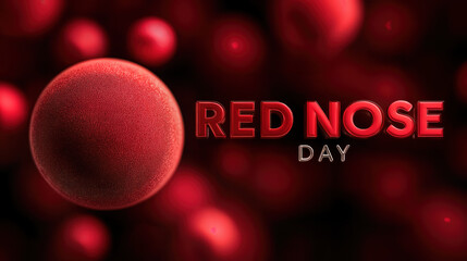 Red Nose Day celebration with bold colors and playful design