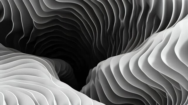 Abstract wavy layered paper background texture.