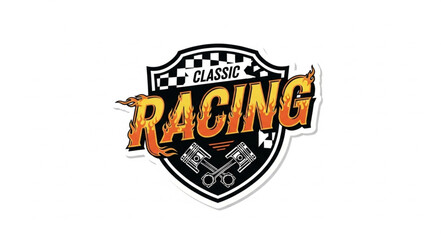 Classic Racing Logo Emblem Design. © Kurs