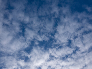 Dramatic cloudscape with puffy clouds