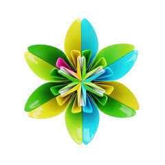 3d rendered vibrant flower with vivid colors and intricate details