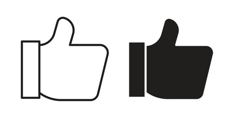 Obraz premium Like button icon illustrations. Pack of vector icons for ui ux