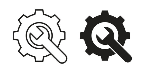 Mechanic icon illustrations. Pack of vector icons for ui ux