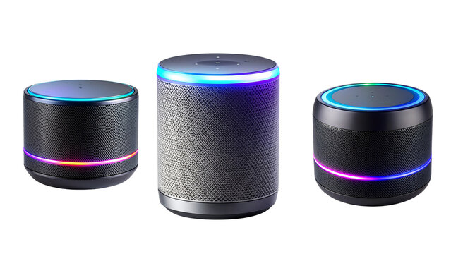 High-resolution realistic product photo of a modern cylindrical Bluetooth speaker wit 