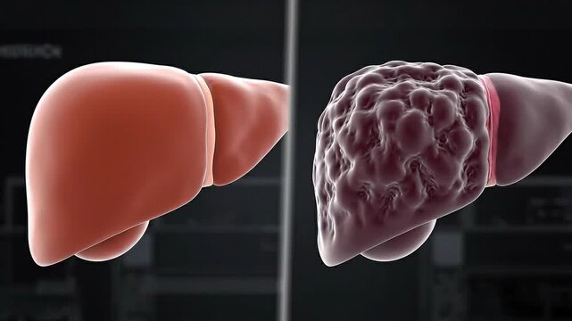 Liver Damage Comparison &ndash; Healthy vs Diseased Liver Visualization