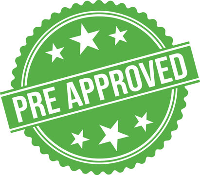 Green Pre‑Approved Badge Vector Icon &ndash; Official Seal Design