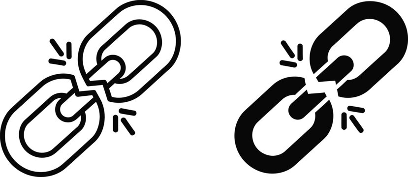 Broken Chain Link Icons