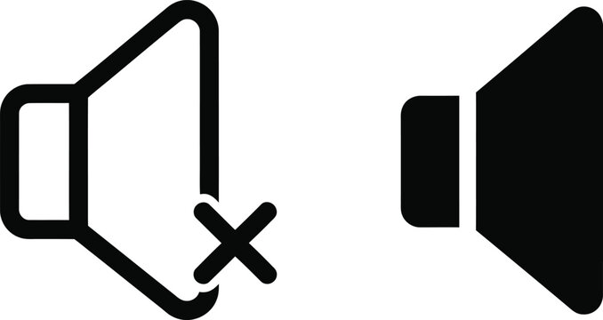 Mute and Sound Speaker Icons