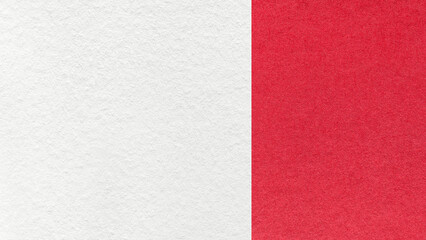 Fototapeta premium White paper texture two color background with red vertical split and copy space for template, banner, presentation