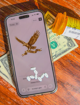 South Dakota, USA - 2.10.2026: TrumpRX government run medication website on a mobile phone. 