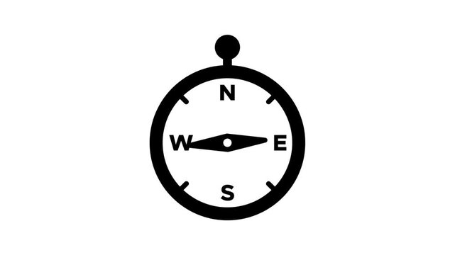 Essential Navigational Compass Icon Guiding Exploration and Discovery in Stunning Video 4K Visuals