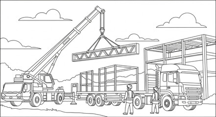 Crane Truck Construction Equipment Heavy Machinery.
