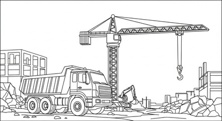 Crane Truck Construction Equipment Heavy Machinery.