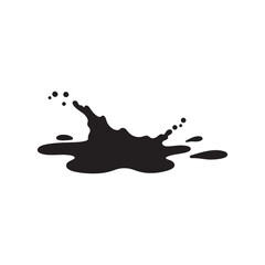 Spilled water silhouette vector illustration