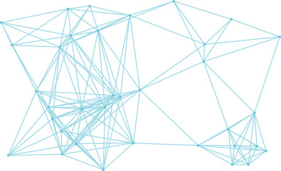 Obraz premium A complex network of interconnected lines and nodes