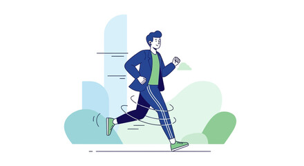 Energetic Person In Motion Dynamic Movement Abstract Background