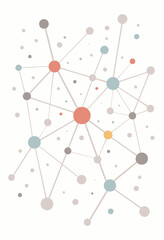 Network Connections background Grey dots connected thin lines plexus white background Social science