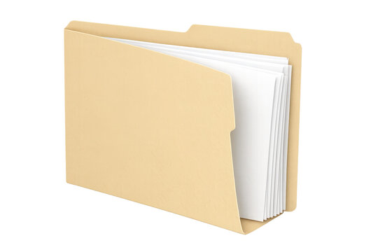 Manila file folder organizing important business documents