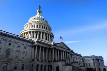 Obraz premium Capital Building Capitol Dome of the United States on Blue Sky D