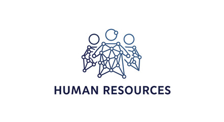 Obraz premium Innovative Human Resources Logo Depicting Networking And Staff Connectivity Design