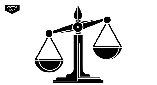 Illustration Of Justice Scales Depicting Equilibrium And Balance In Legal Systems Design