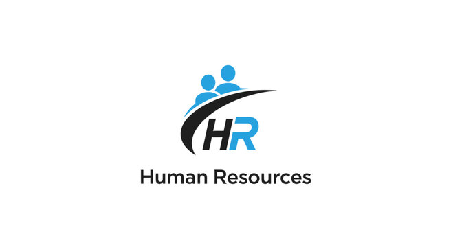 Innovative Human Resources Logo Depicting Teamwork and Professionalism in Modern Design