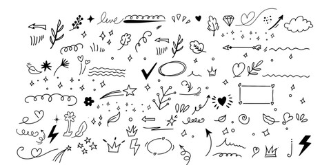 Hand drawn travel doodles and icons set isolated vector illustration © SAJID